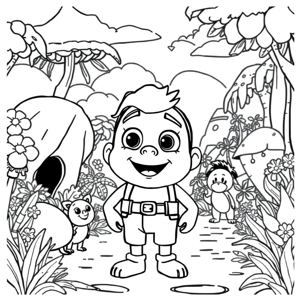 Pixar coloring page
