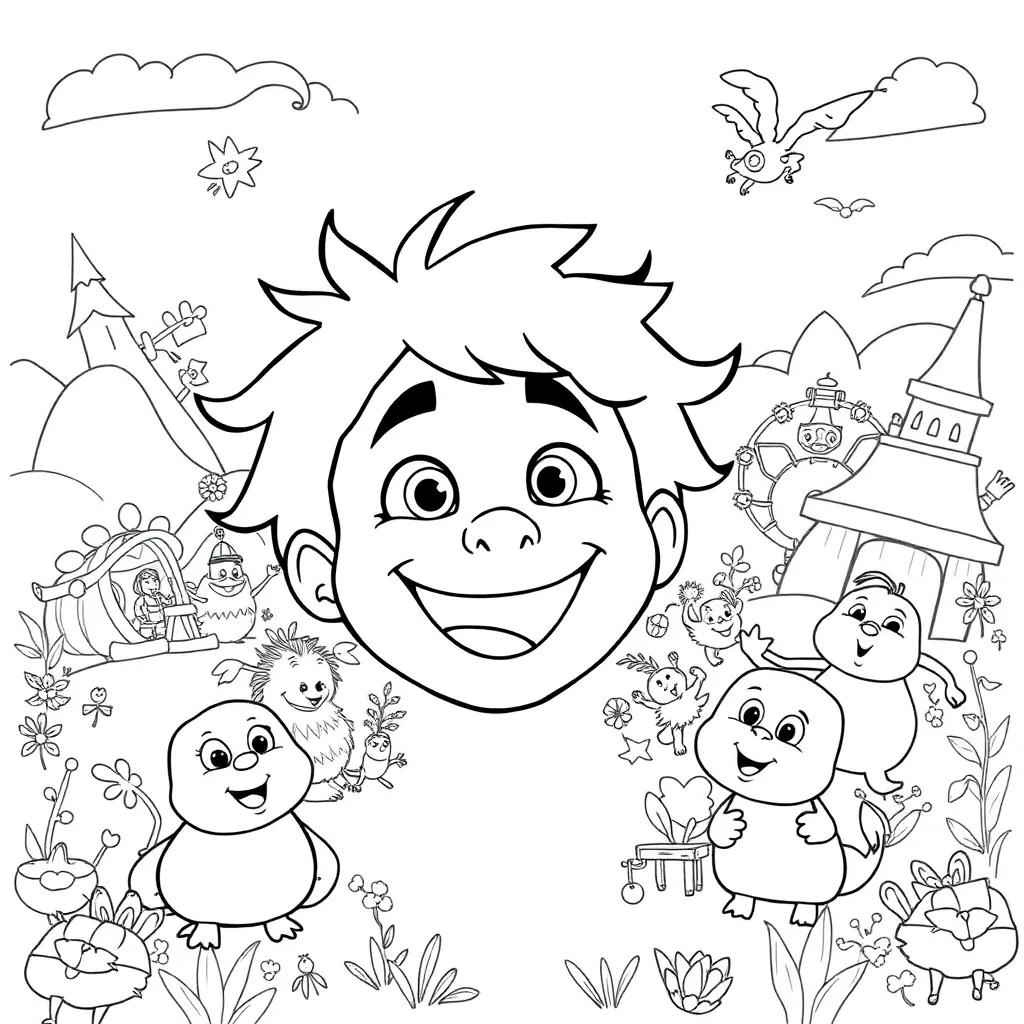 Pixar coloring page
