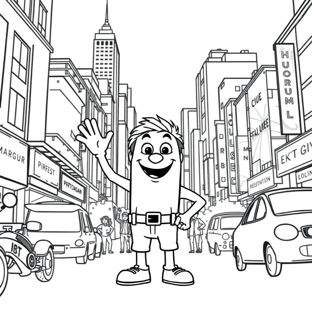 Pixar coloring page