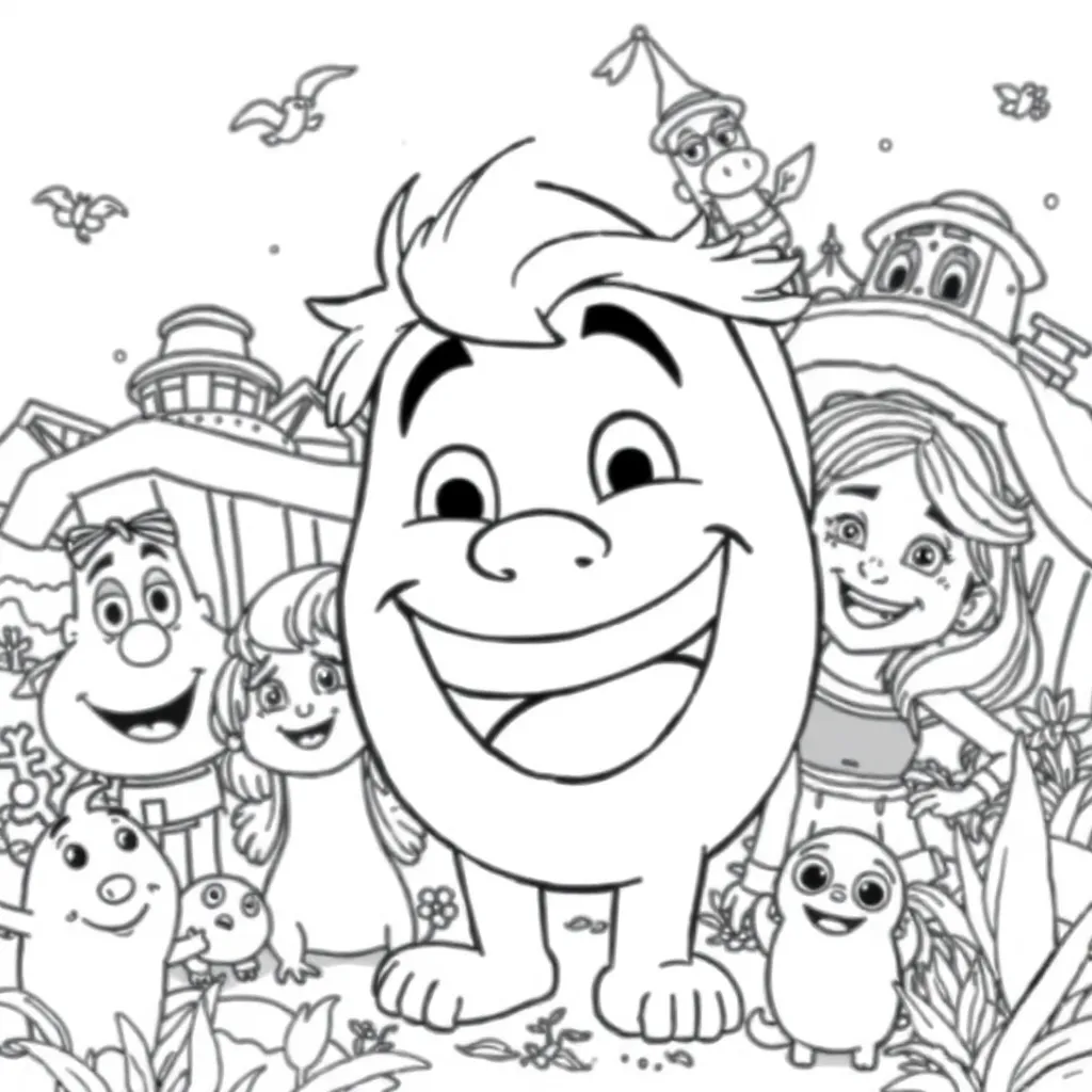 Pixar coloring page