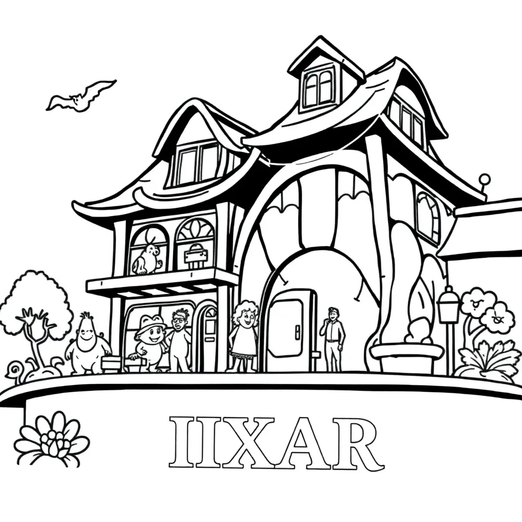 Pixar coloring page