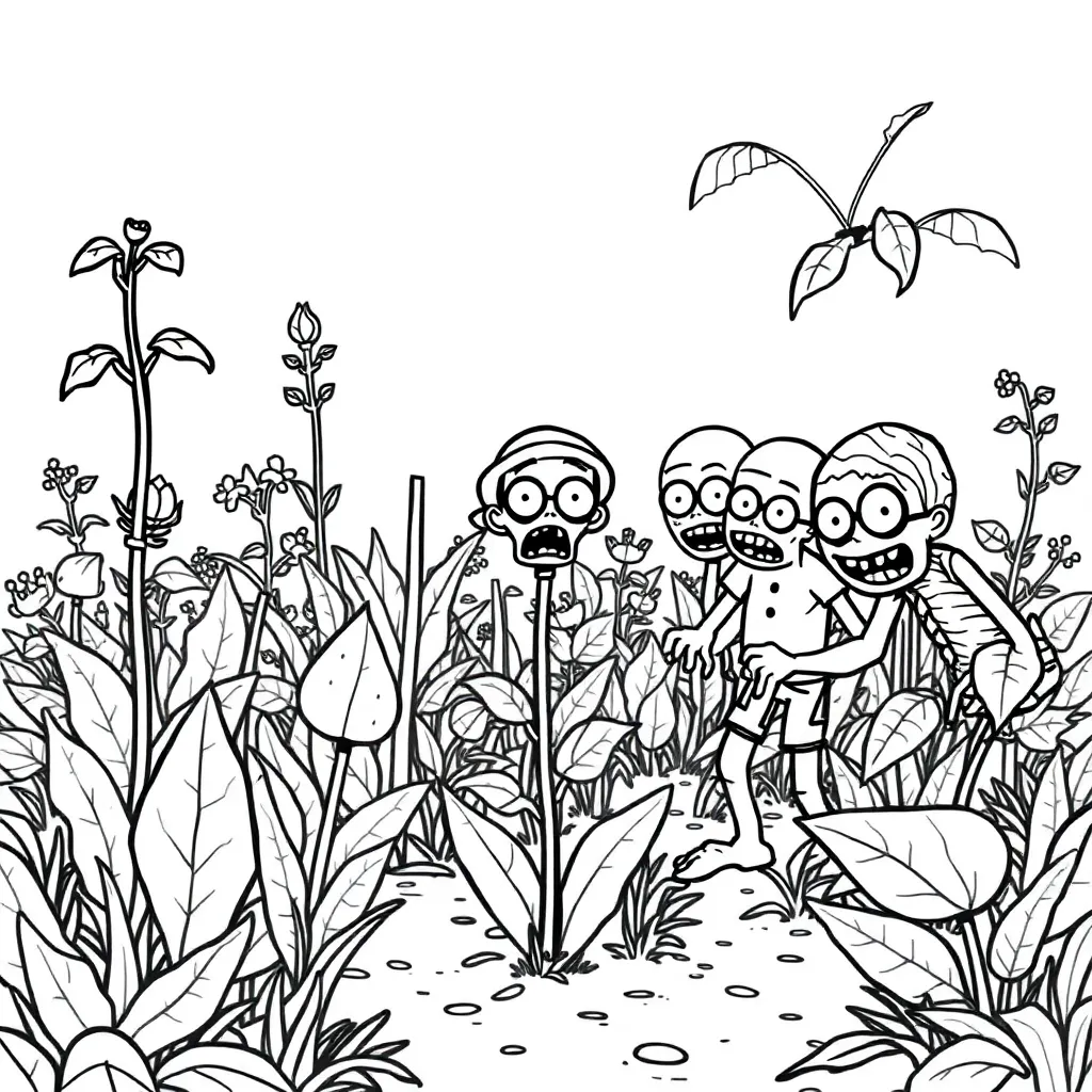 Plants vs Zombies coloring page