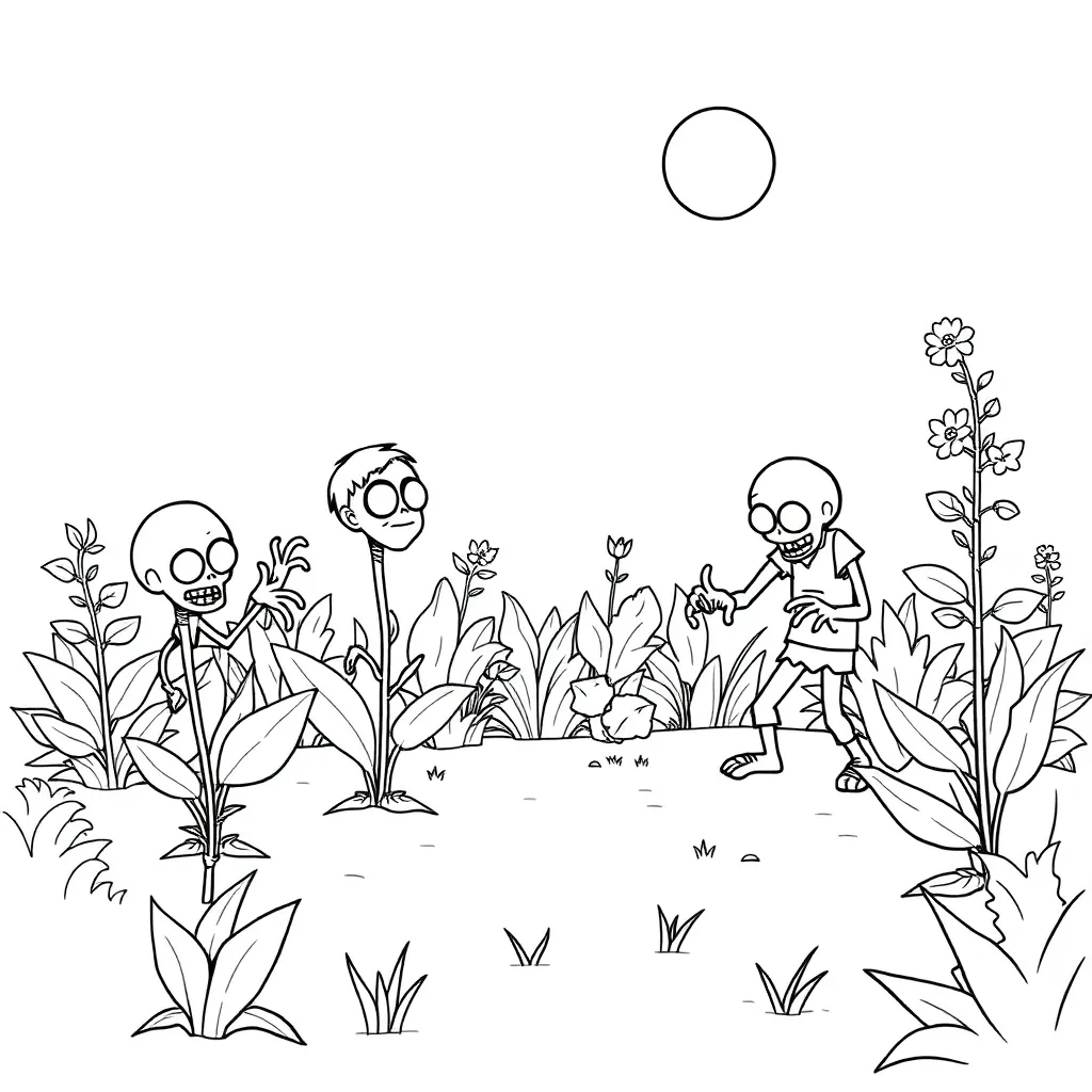 Plants vs Zombies coloring page