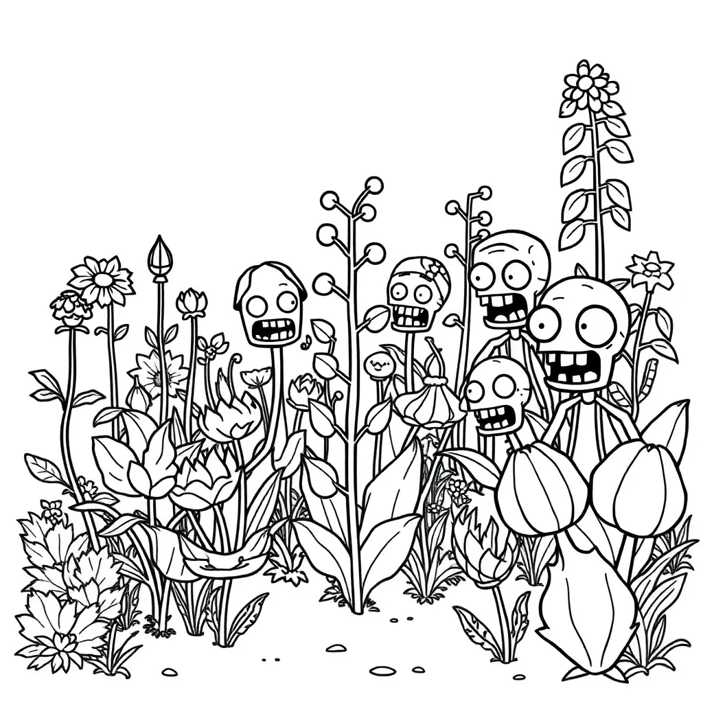 Plants vs Zombies coloring page