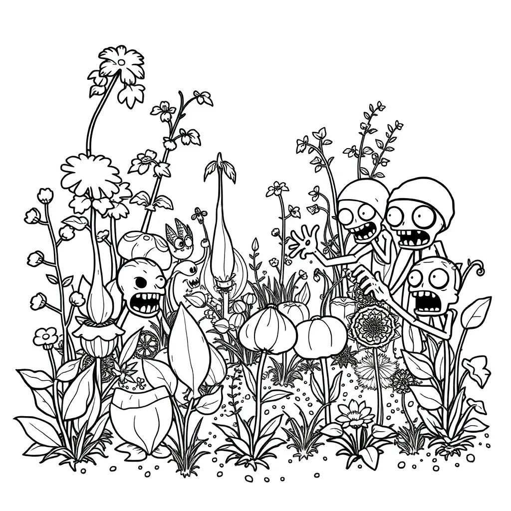 Plants vs Zombies coloring page