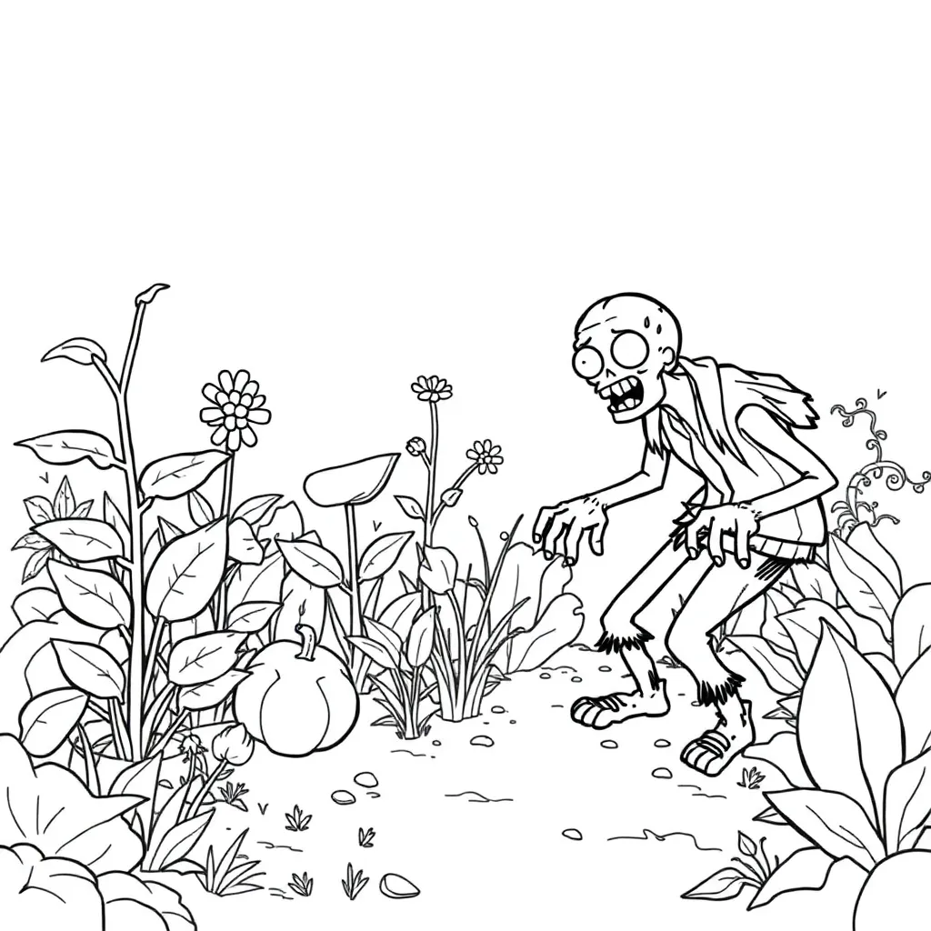 Plants vs Zombies coloring page
