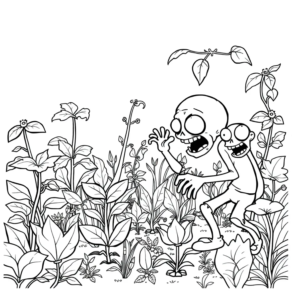 Plants vs Zombies coloring page