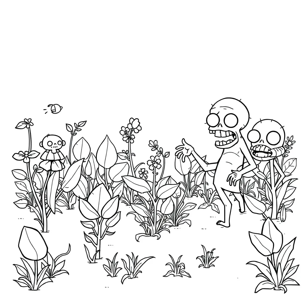 Plants vs Zombies coloring page