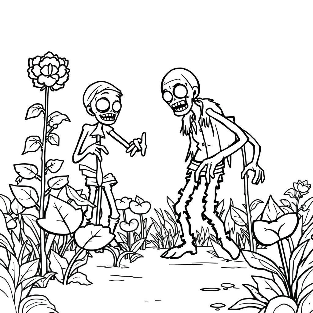 Plants vs Zombies coloring page
