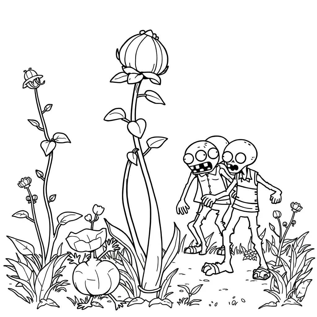 Plants vs Zombies coloring page