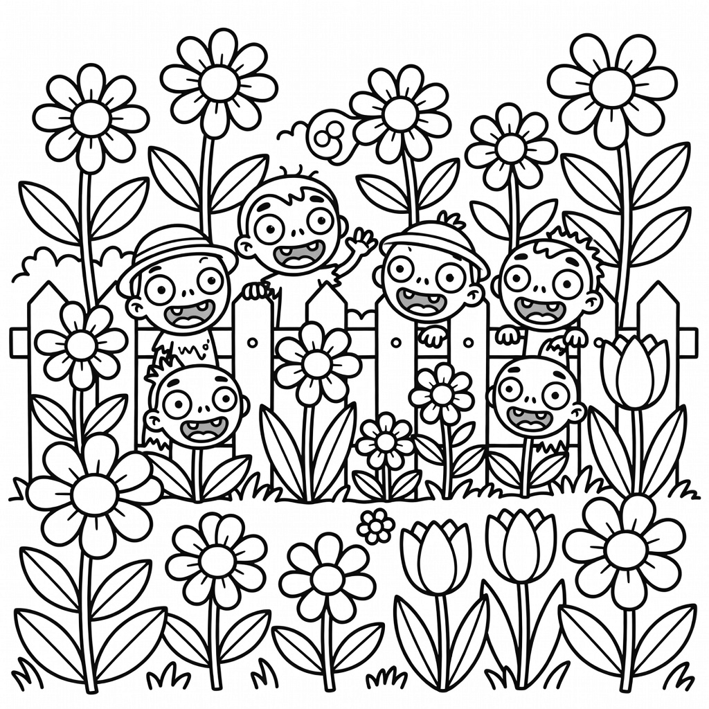 Plants vs Zombies coloring page