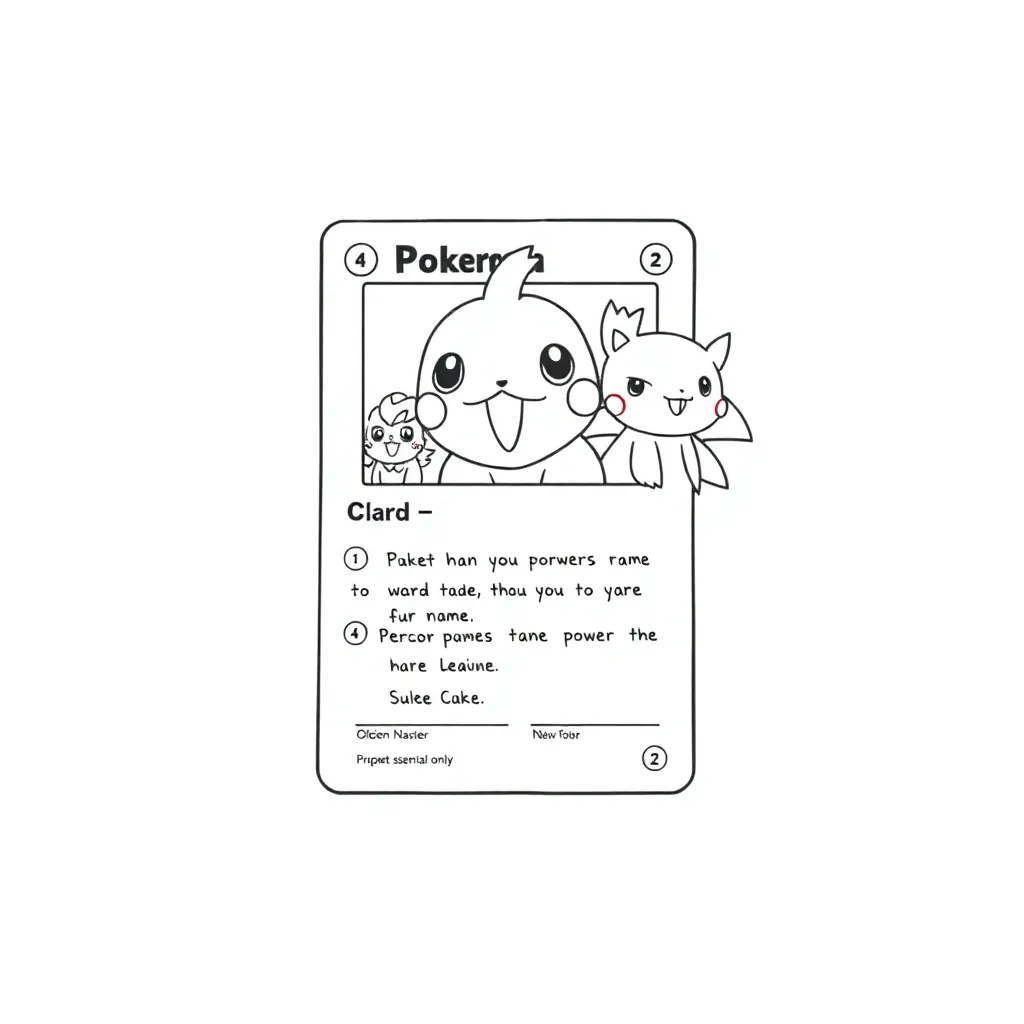 Pokemon Card coloring page