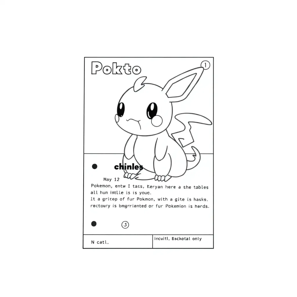 Pokemon Card coloring page