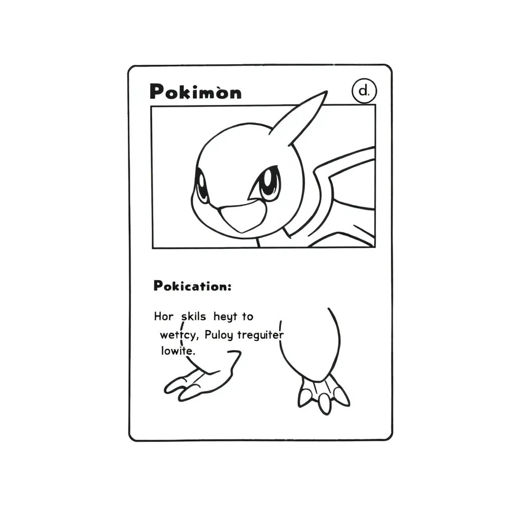 Pokemon Card coloring page
