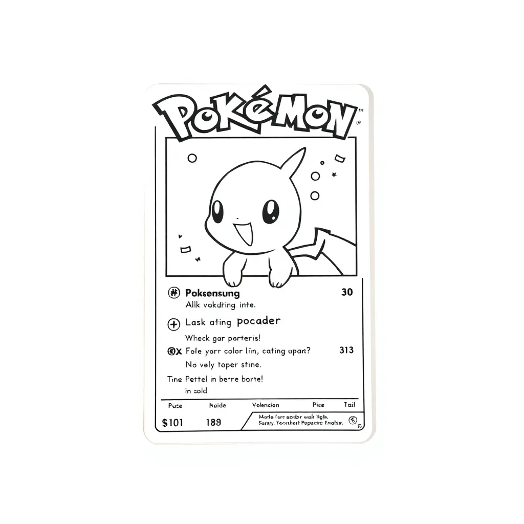 Pokemon Card coloring page