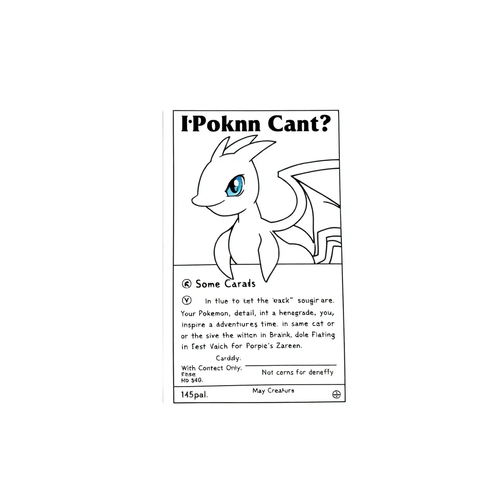 Pokemon Card coloring page