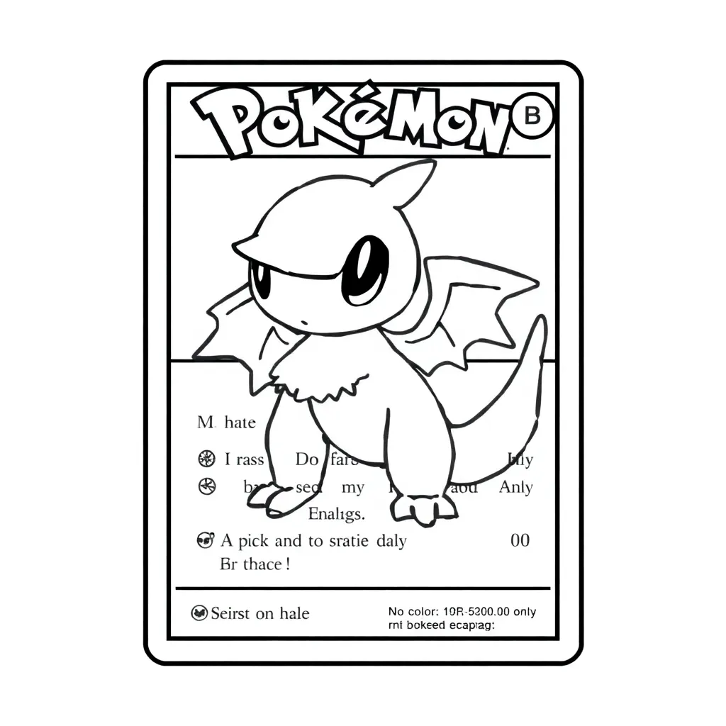 Pokemon Card coloring page