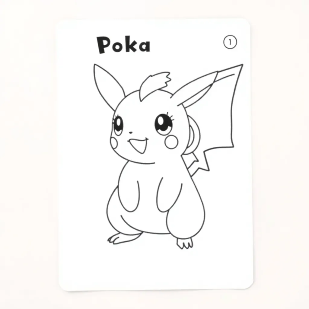 Pokemon Card coloring page