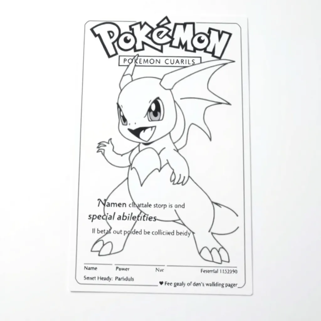 Pokemon Card coloring page