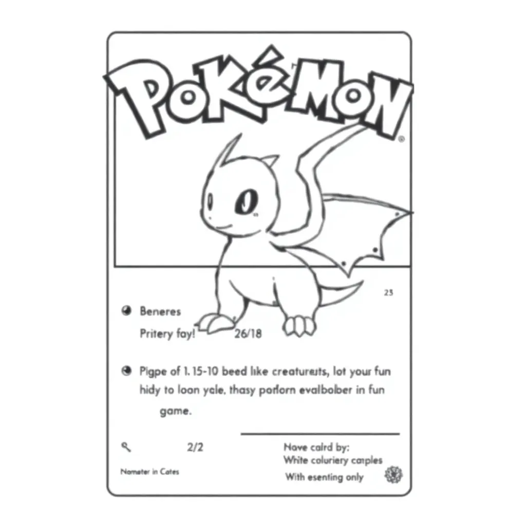 Pokemon Card coloring page