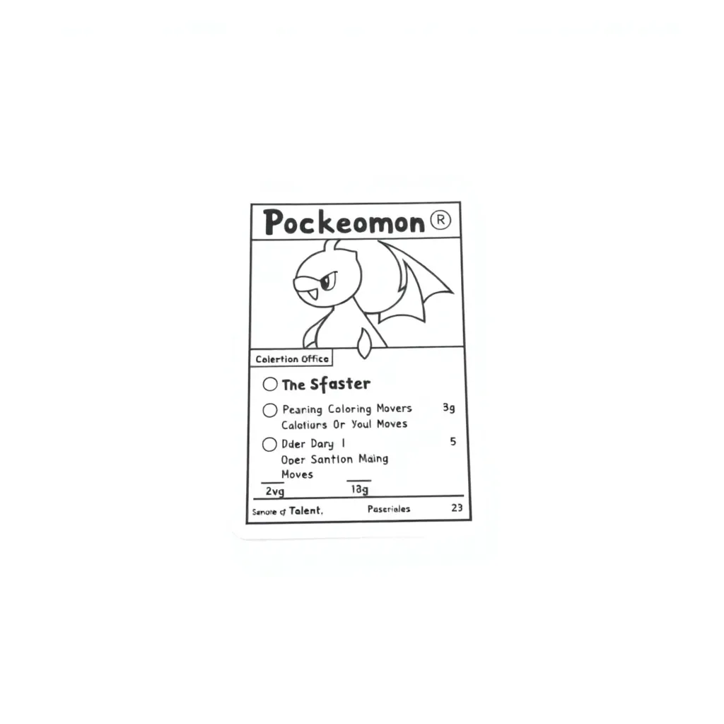 Pokemon Card coloring page