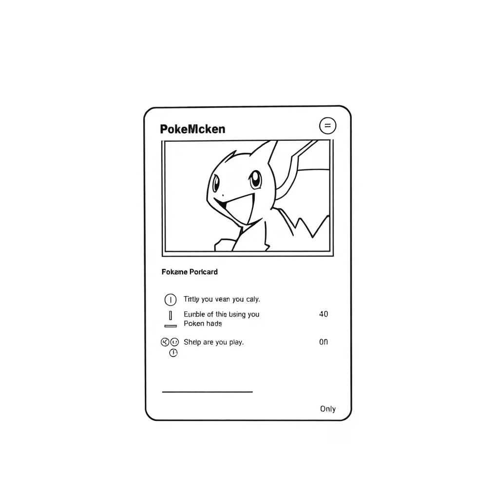 Pokemon Card coloring page