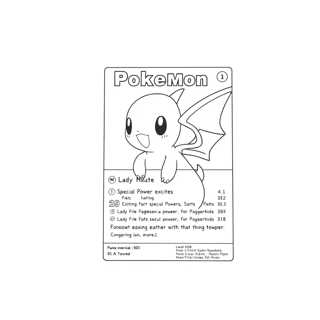 Pokemon Card coloring page