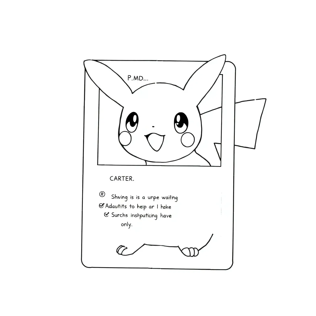 Pokemon Card coloring page