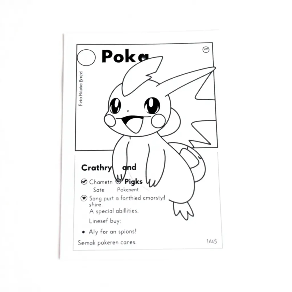 Pokemon Card coloring page
