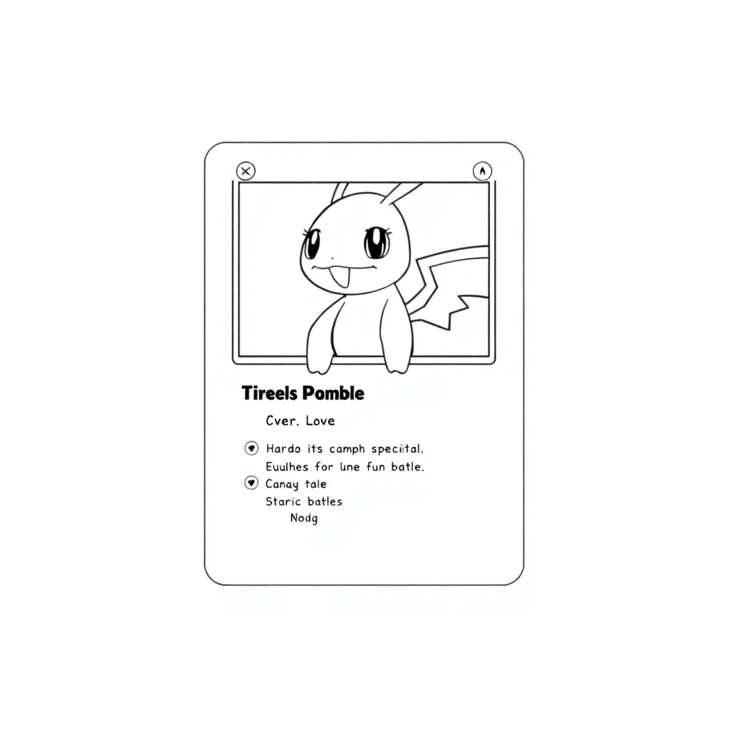 Pokemon Card coloring page