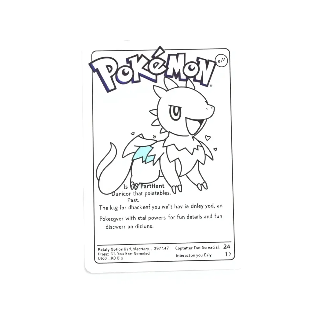 Pokemon Card coloring page