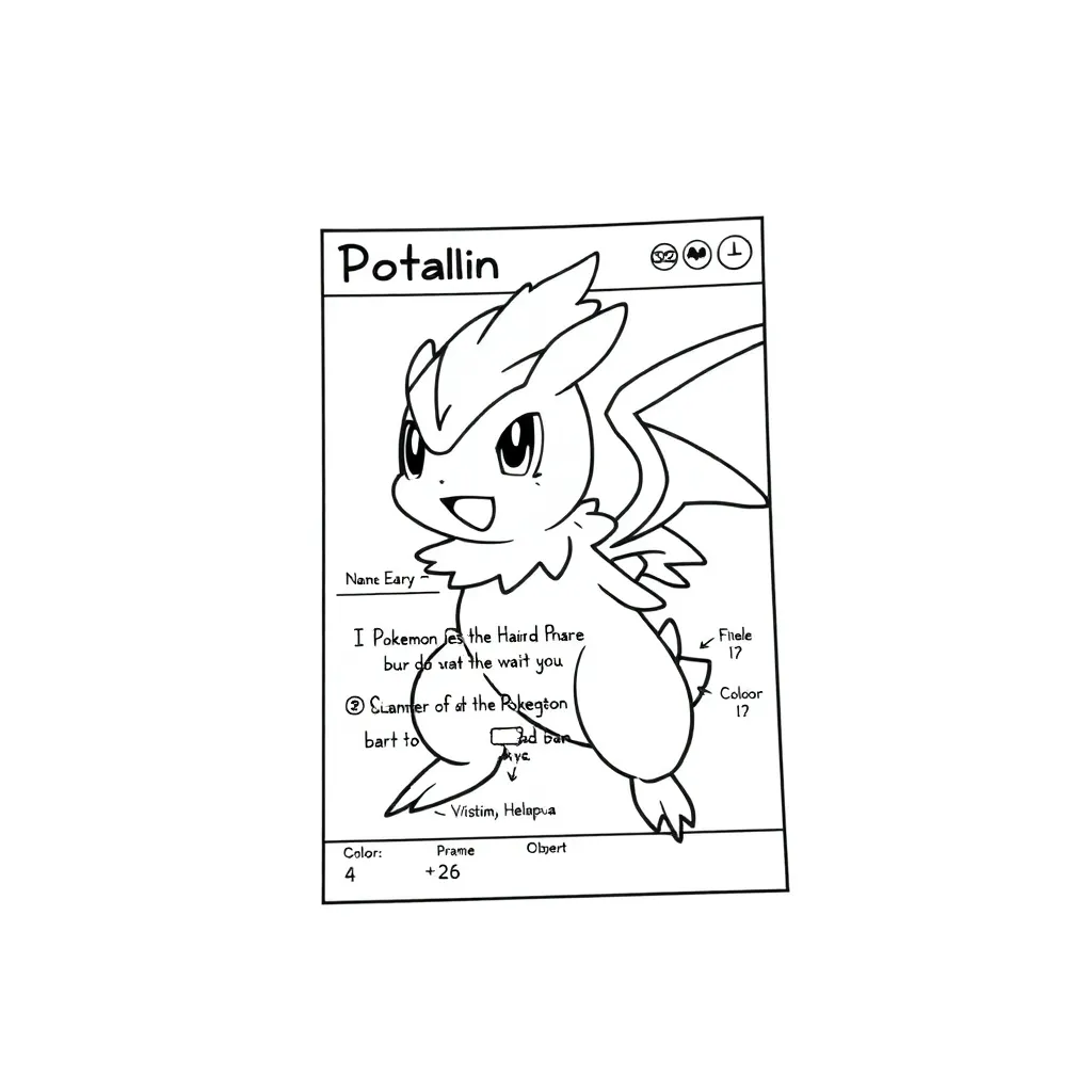 Pokemon Card coloring page