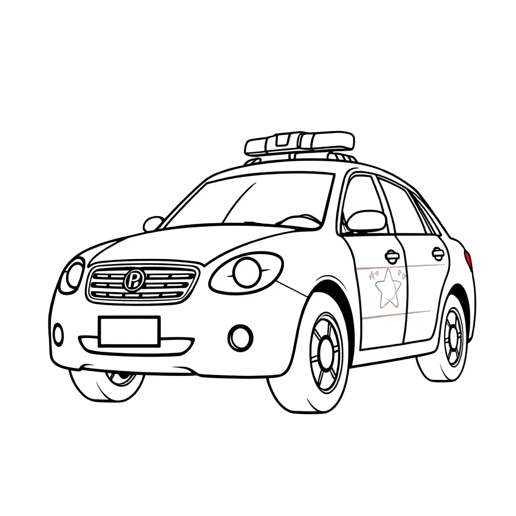 Police Car coloring page