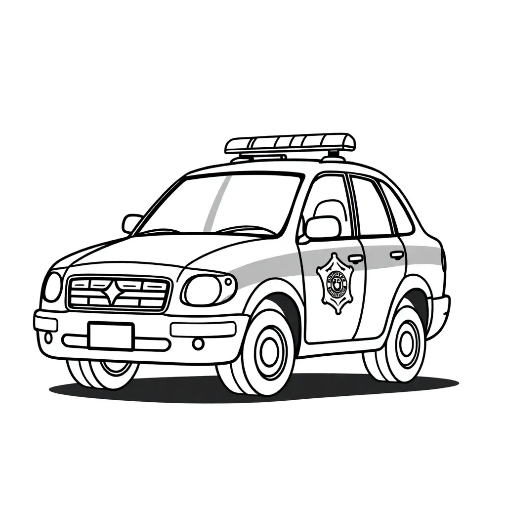 Police Car coloring page