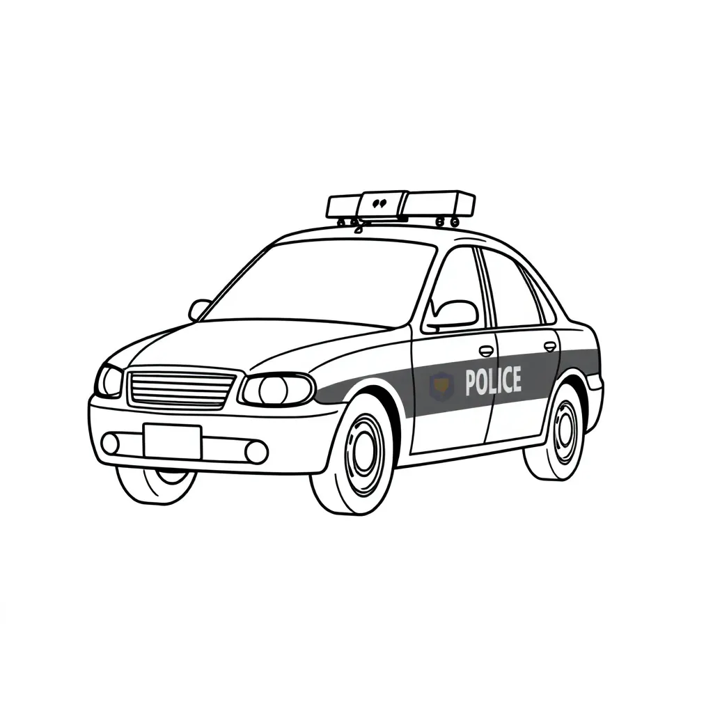 Police Car coloring page