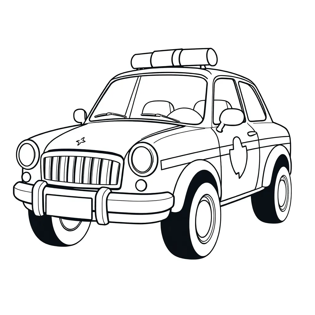 Police Car coloring page