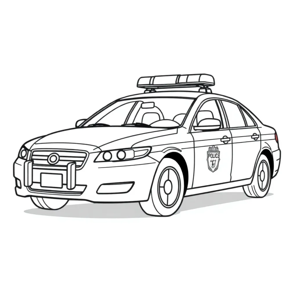 Police Car coloring page