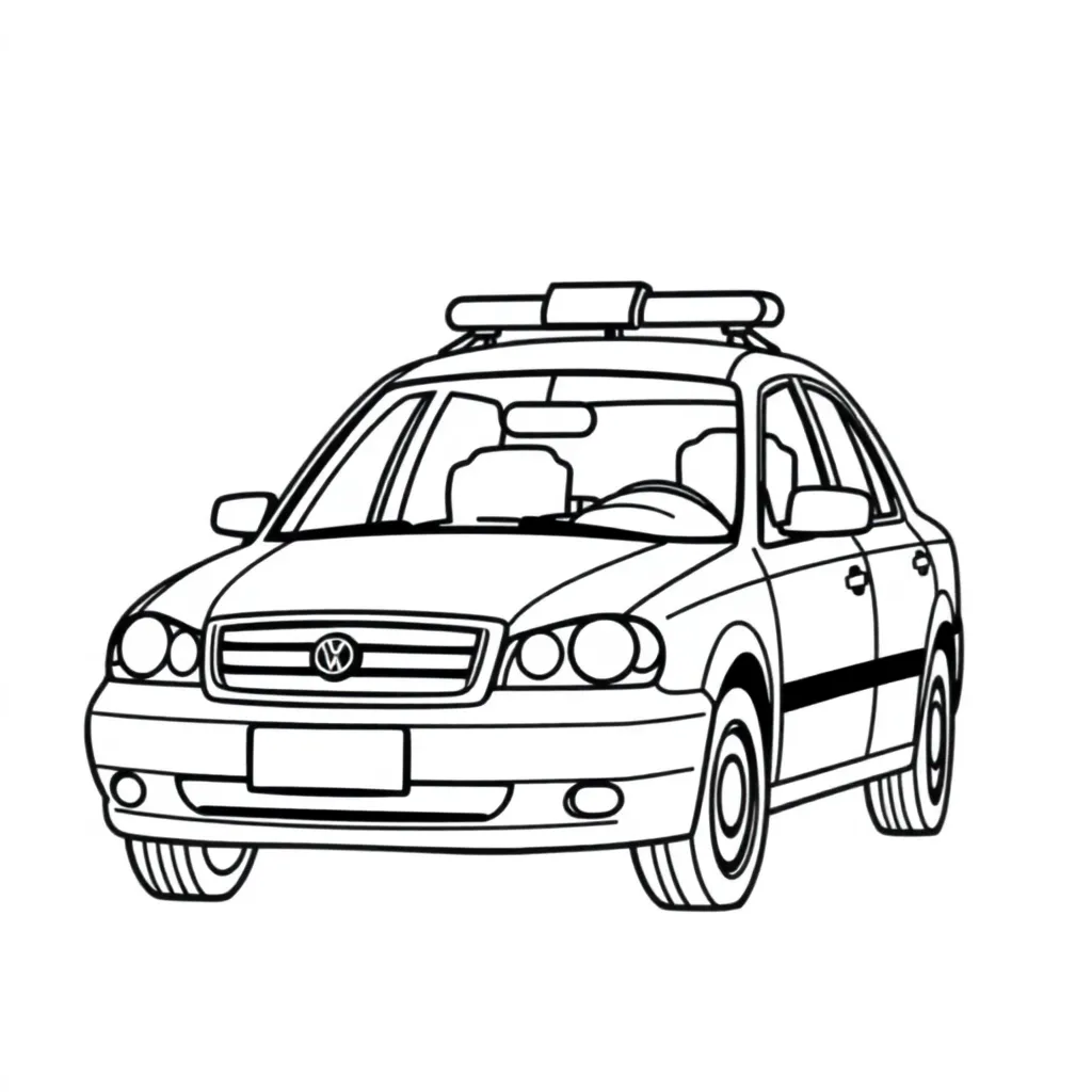 Police Car coloring page