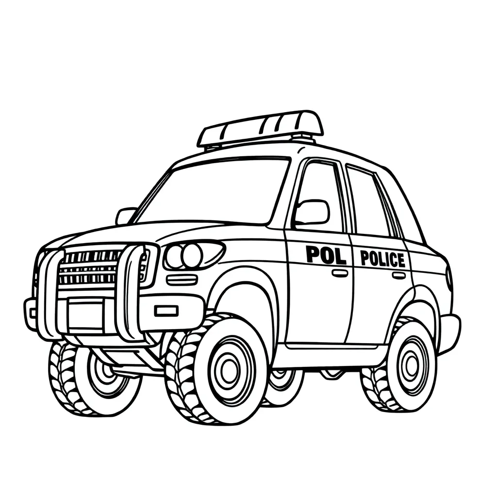 Police Car coloring page