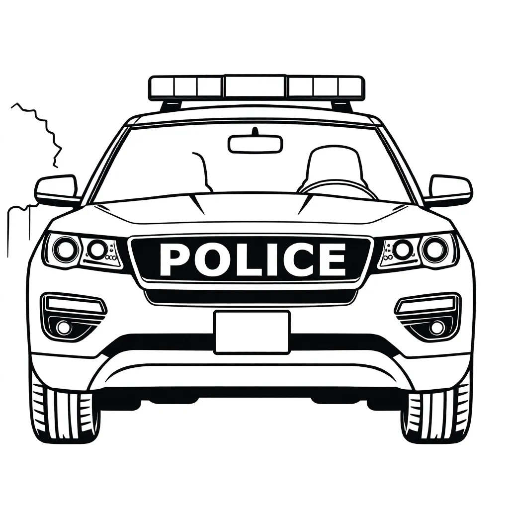 Police Car coloring page