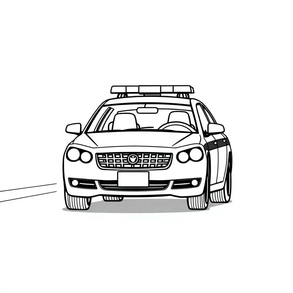 Police Car coloring page