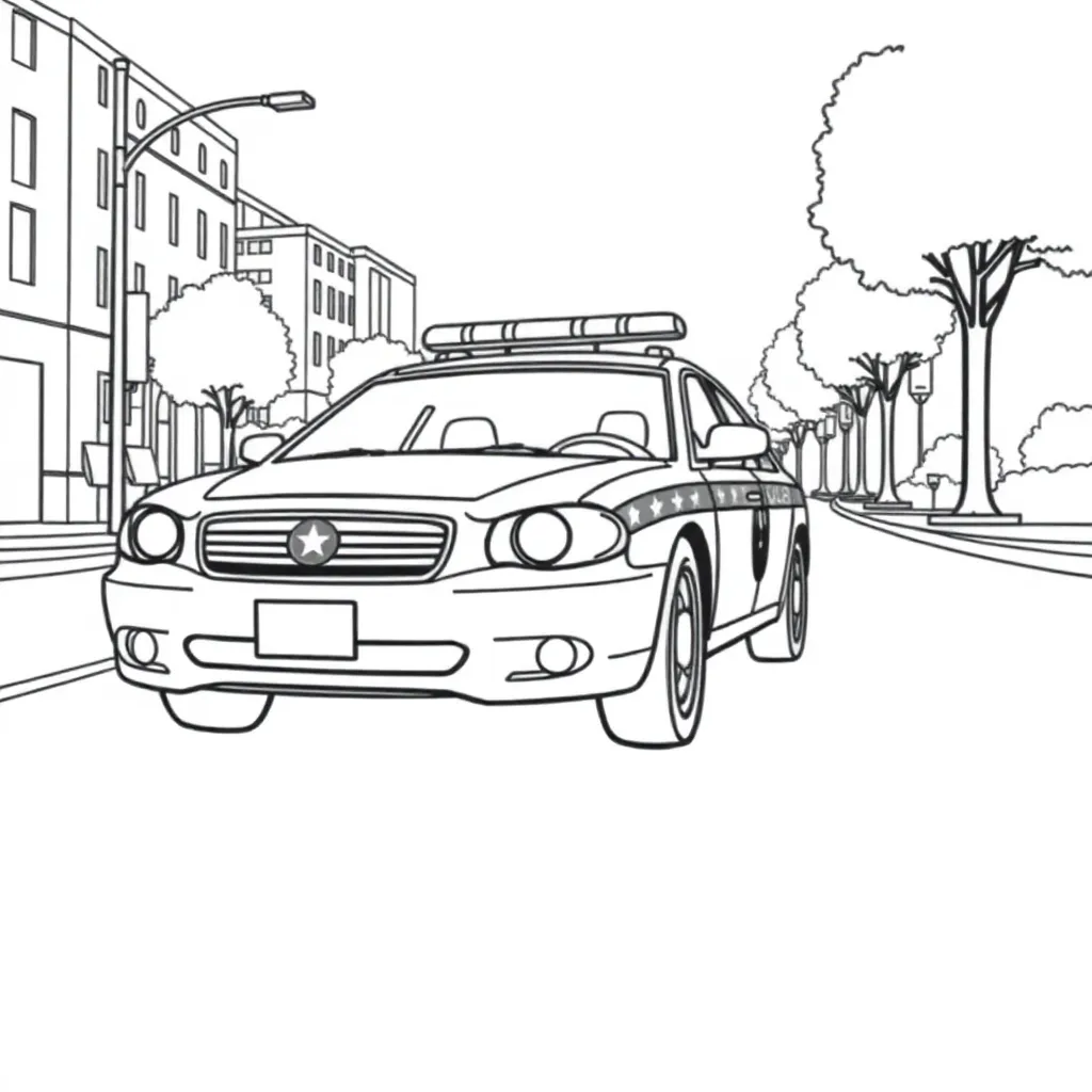 Police Car coloring page