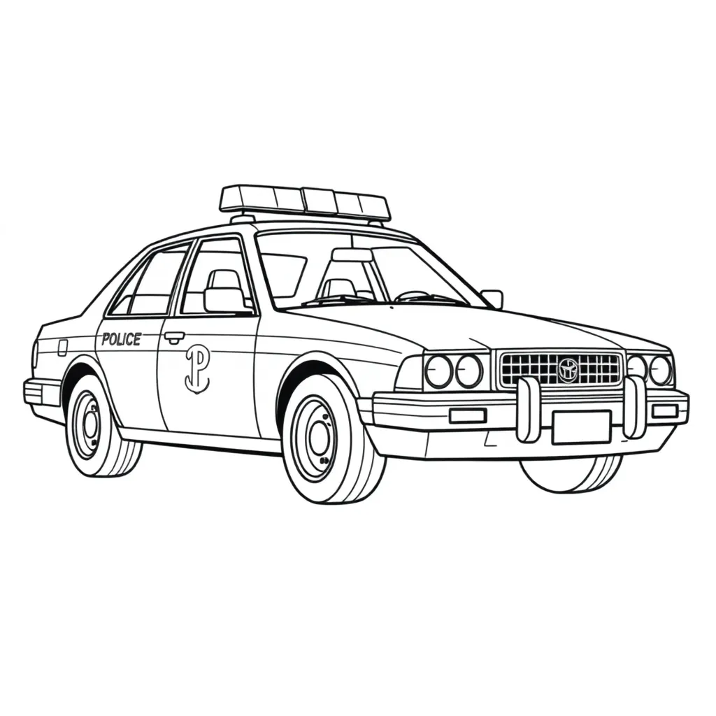 Police Car coloring page