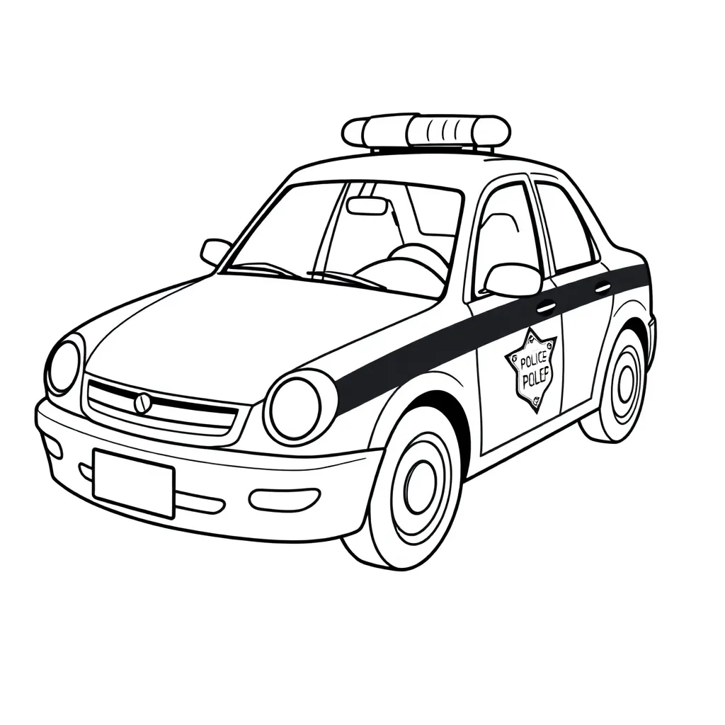 Police Car coloring page