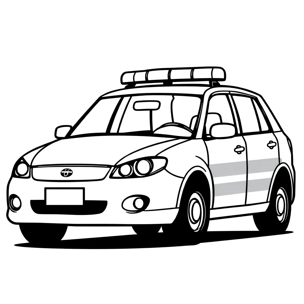 Police Car coloring page