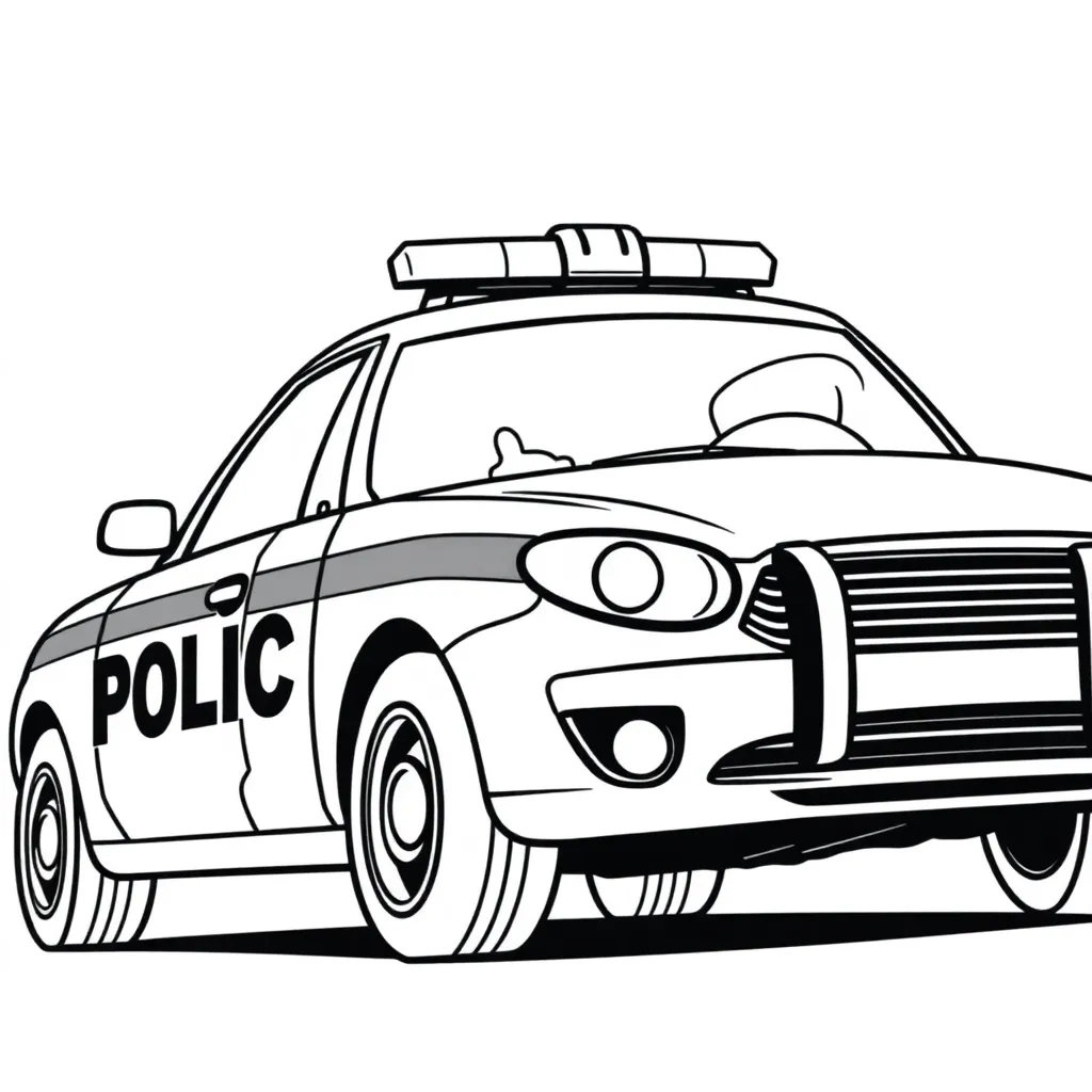 Police Car coloring page