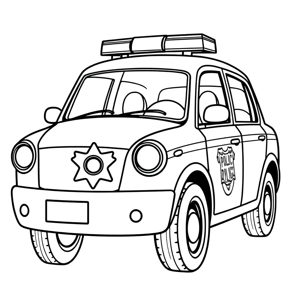 Police Car coloring page