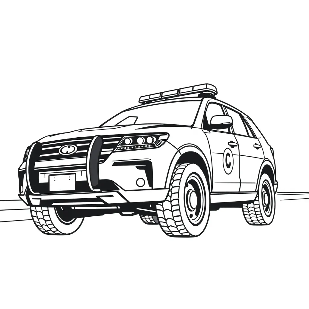 Police Car coloring page