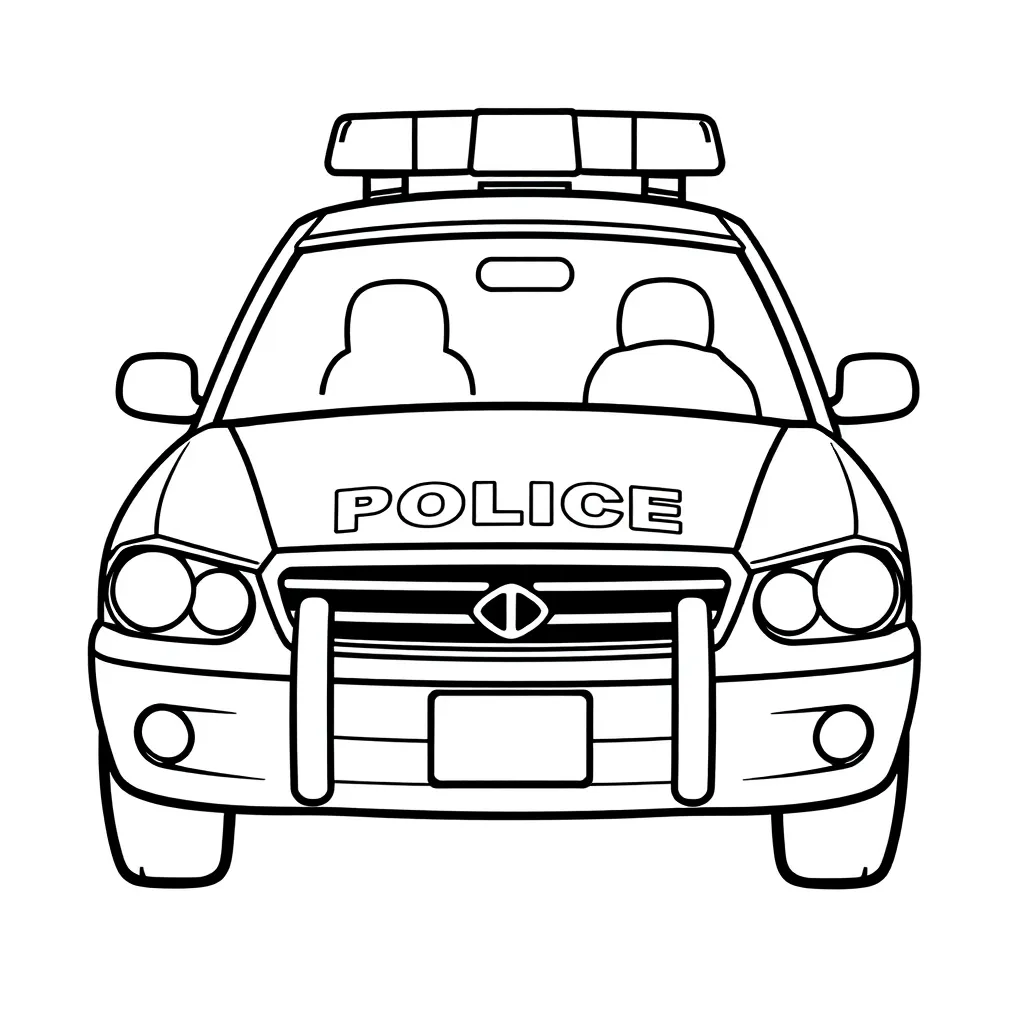 Police Car coloring page