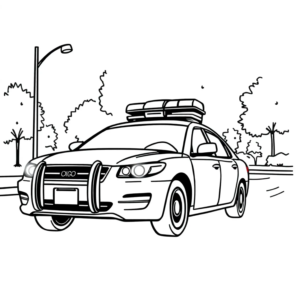 Police Car coloring page